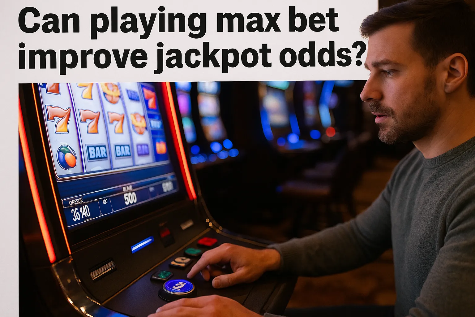 Can playing max bet improve jackpot odds