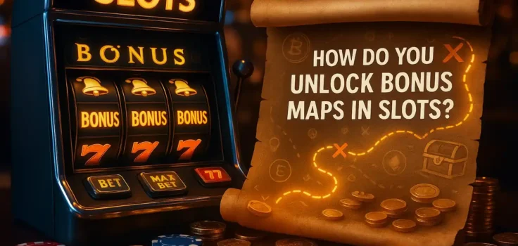 How do you unlock bonus maps in slots